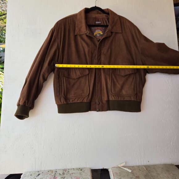 1X Size Adventure Bound Cognac Brown Suede Jacket - Picture 5 of 6
